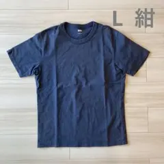 ユニクロTシャツ　紺　L