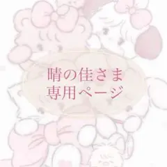 晴の佳さま 専用ページ