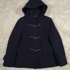 美品　グリーンレーベルリラクシング　ダッフルコート　ネイビー　ウール