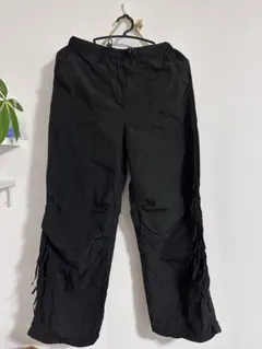GUブラック ワークパンツ ドローストリング付き　Mサイズ