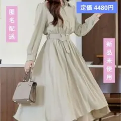 DAY CLOSET プリーツシャツワンピース ベージュ Mサイズのサムネイル