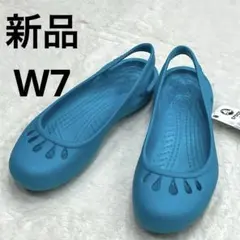 【新品】crocs マリンディ フラット パンプス ブルー シビッツ W7のサムネイル