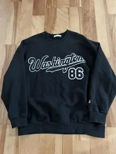 フリークスストア　トレーナー　スウェット　ワッペン　L 黒　オーバーサイズ