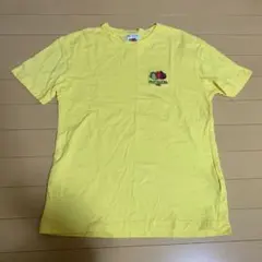 FRUIT OF THE LOOM ZARAコラボ 黄色 花刺繍 半袖Tシャツ