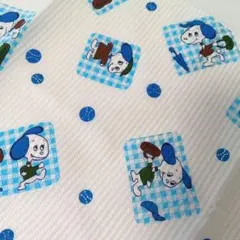 当時物　浴衣生地　リップル生地　昭和レトロアニマル柄　レア