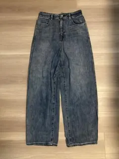 グローバルワーク　GOODデニムバギーパンツ　ブルー