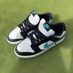 Nike Dunk Low Black White Turquoise