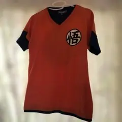 ①ドラゴンボールラン悟空胴着風VネックTシャツオレンジSサイズのサムネイル