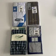 アンダーウェア4点セット ストライプ・チェック 未使用品　定価合計3800円