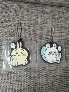 新品 未開封ちいかわ 一番くじ うさぎ モモンガ ラバーチャーム キーホルダー