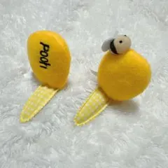 ディズニー　ヘアピン　プーさん　レア　パッチン　ピン留め