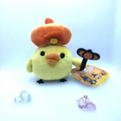 리락쿠마 かぼちゃハロウィン ぬいぐるみ キイロイトリ アクリルマスコット2個
