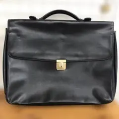 Ermenegildo Zegna レザー ビジネスバッグ ブラックのサムネイル
