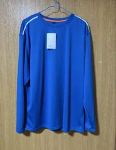 ドライTシャツ　長袖　ブルー　サイズ3L 吸水速乾　UVカット　薄手