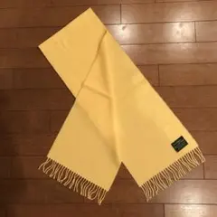 スコットランド製フリンジマフラー イエロー