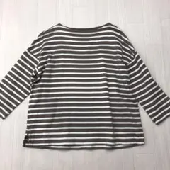 無印良品 MUJI ボーダー バスクシャツ カットソー ロンT M L