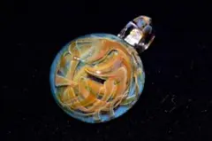 ガラスのペンダントトップ　宇宙 12224-467 とんぼ玉透明感美しい