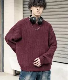 Rocky Monroe ニット セーター ワイン ベージュ
