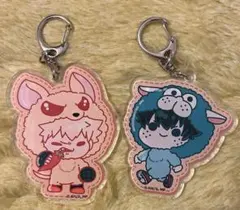 ヒロアカ アニマルmochocho　キーホルダー 爆豪勝己 緑谷出久