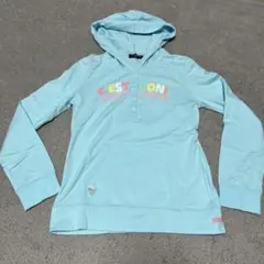 pomponette 水色 フード付き パーカー LL(165)