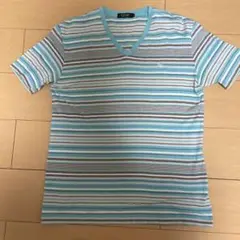 BURBERRY BLACK LABELストライプ Vネック Tシャツ サイズ3