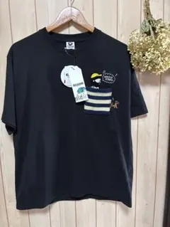 新品 MOJASH 半袖Tシャツ ポケット刺繍 黒 M