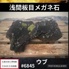 6840 浅間板目メガネ石 ウブ 溶岩 盆栽 付石 庭石 自然石 山 - メルカリ