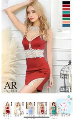 AR ANGELR レッド ミニドレス