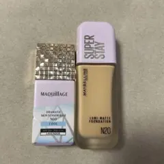 MAQuillAGE化粧下地MaybellineマットファンデN20