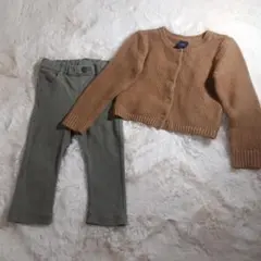 GAP　ギャップ　ニットカーディガン&パンツ　セット　1～2才　80～90cm