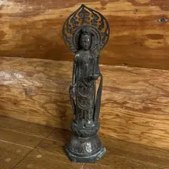 ★希少【聖観音菩薩立像】鋳物師 常雲造仏像 39cm 御利益 観音様 メルカリ