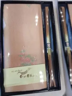 未使用 花柄 ピンク 帯と帯締めセット