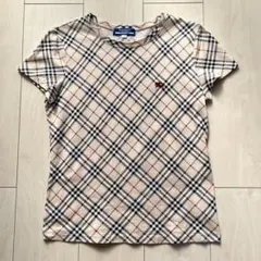 Y2K バーバリーズブルーレーベル Tシャツ ノバチェック M ベージュ