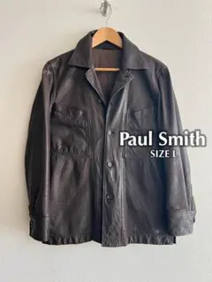 archive PaulSmithレザーコート Paul Smith ポールスミス ラムレザーコート レザージャケット ブラック