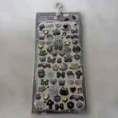 ジュエルプチドロップシール ストーンつき 黒色ドロップ