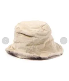 studio CLIP☆タグ付☆細コールバケットハット　ベージュ
