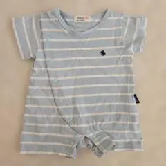 POLO Baby 水色ストライプロンパース 50〜60cm