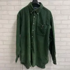 値下げ 90s ラルフローレン Ralph ベアー 刺繍 コーデュロイ シャツ