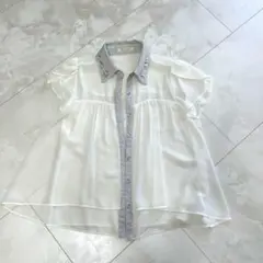 BE RADIANCE 半袖シフォンシャツのサムネイル