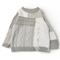 美品✨ガリャルダガランテ パッチワーク ケーブルニット プルオーバー