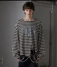 【GRANCY】総柄ラインストーングラフィックロンT