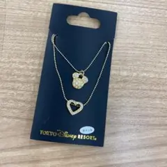 東京ディズニーランド　TDL　ネックレス　2連　ゴールド　ミッキー　ハート　新品