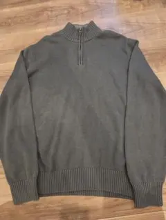 00s eddie bauer ハーフジップ　　コットンニット　TXL