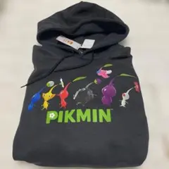 新品 【M】 ピクミン 裏起毛 パーカー 濃グレー メンズ