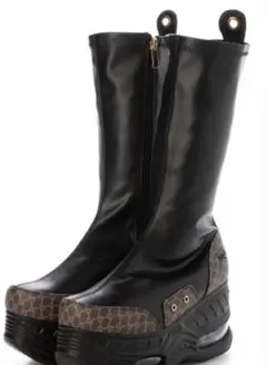 YOSUKE 厚底スニーカー ブラック/ブラウン