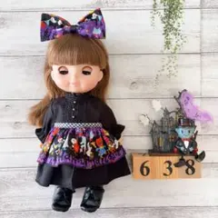 再販＊638ハロウィン　エプロンワンピース26cmサイズドール服お人形服＊
