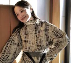 ルシェル　チェックニットAMERI X STITCH BUSTIER KNIT