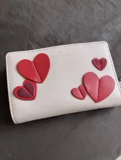 ケイトスペード　ハート柄　2つ折り財布