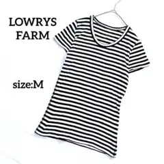 ローリーズファーム 半袖カットソー Tシャツ ボーダー ストライプ 綿100％