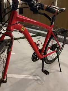 引き取り限定。PREC ロードバイクフレーム セット。レッド/ホワイト 